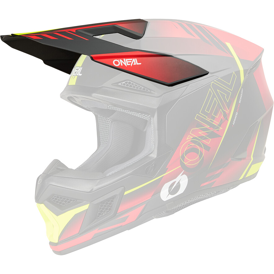 O'NEAL Visier für 3SRS HAZE Helm Schwarz Rot Gelb Fluo