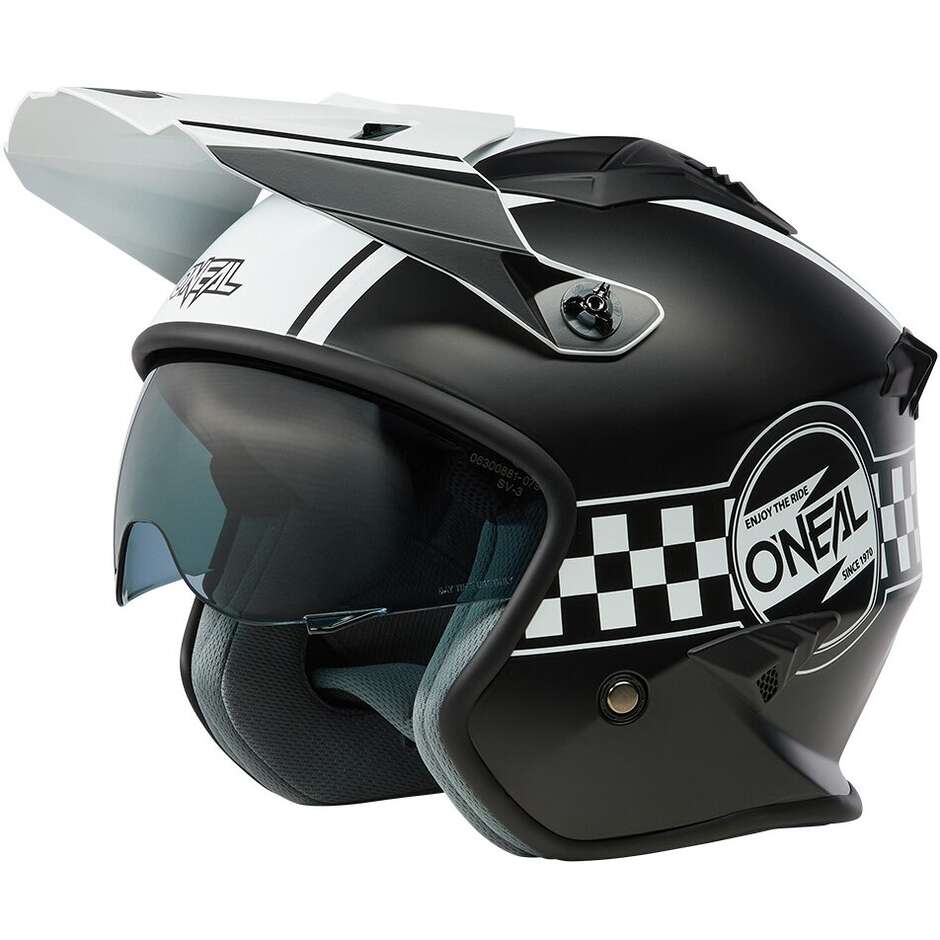Oneal VOLT Helmet CLEFT Black White Motorcycle Jet Helmet