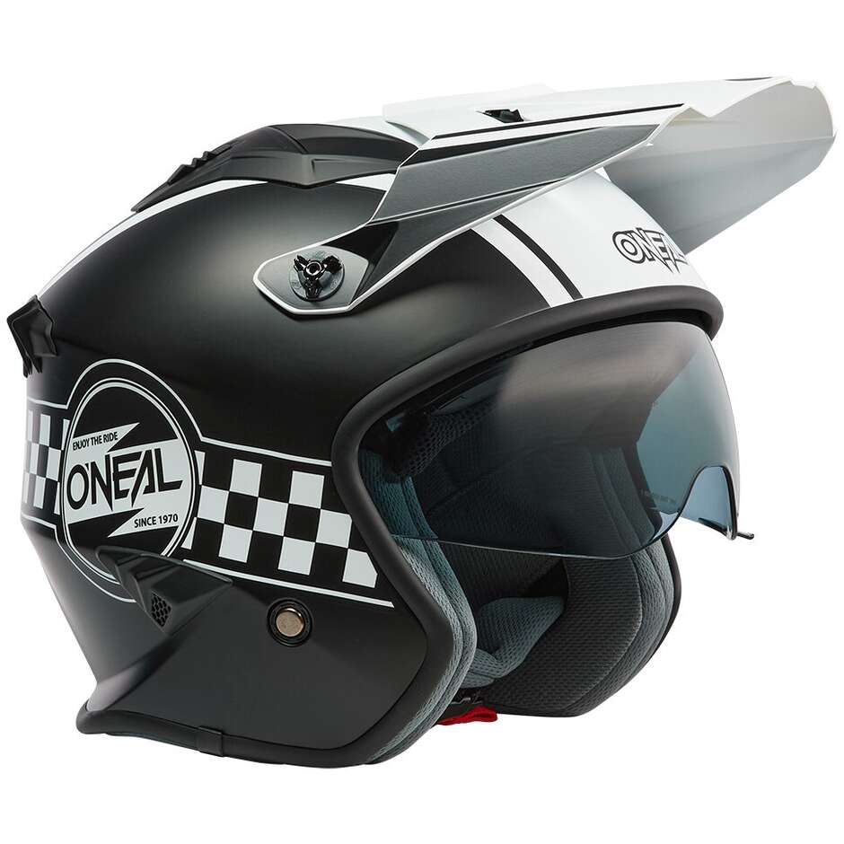 Oneal VOLT Helmet CLEFT Black White Motorcycle Jet Helmet