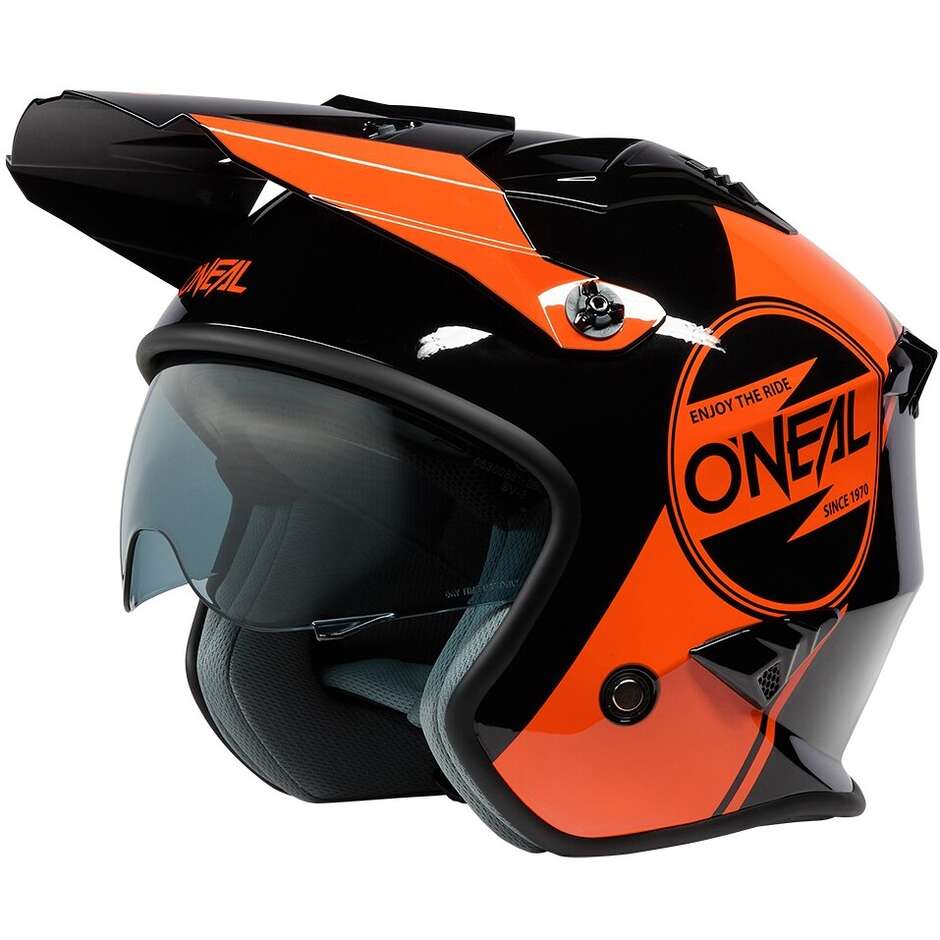 Motorradhelm Jet Helmet Cafe Racer ECE 22-06 - Orange Größe L