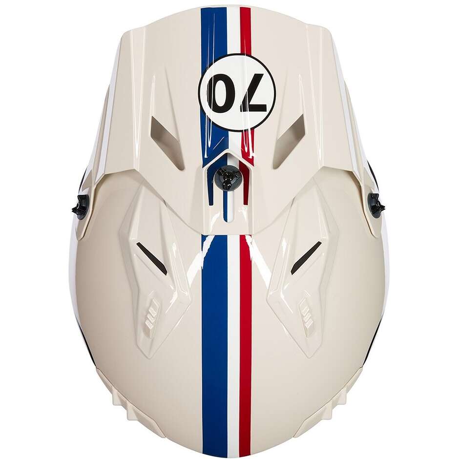 Oneal VOLT Helmet HERBIE Jet Motorcycle Helmet White Red Blue
