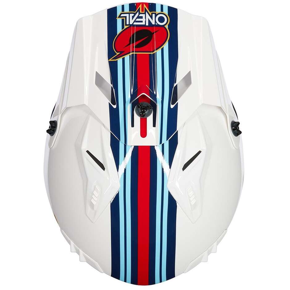 Oneal VOLT Helmet MN1 White Red Blue Motorcycle Jet Helmet