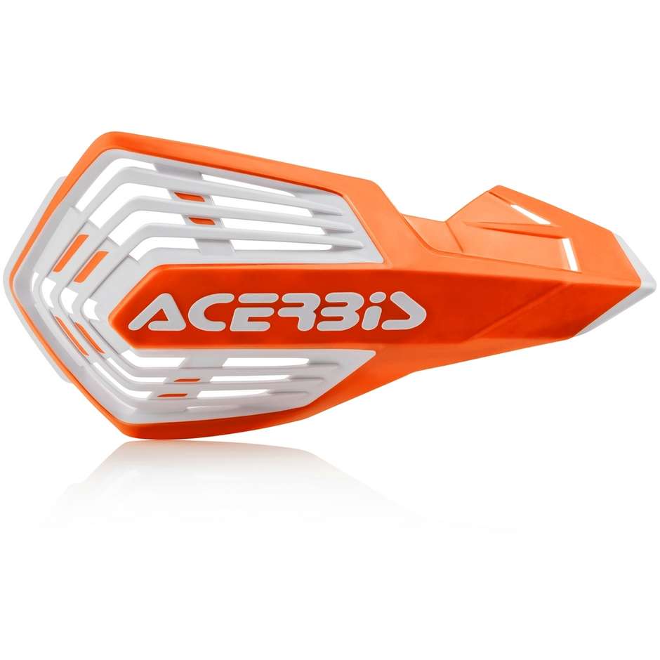 Open Handguards With Acerbis X-FUTURE Orange White Bracelet