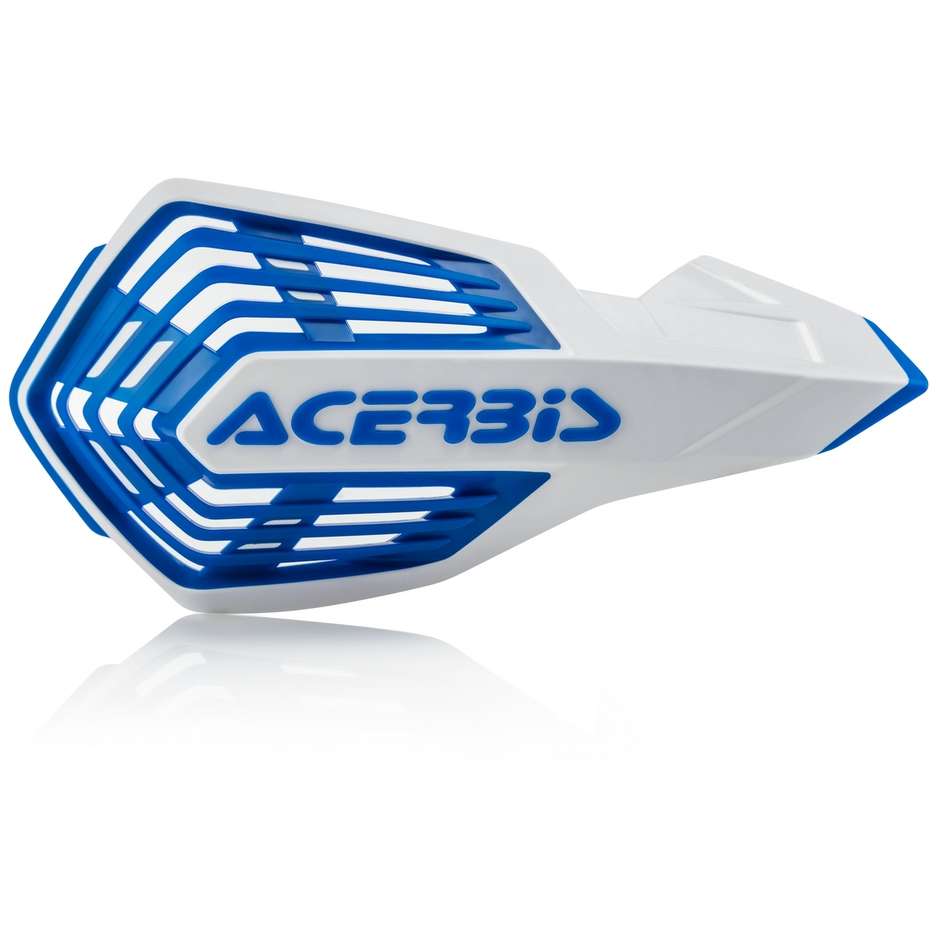 Open Handguards With Acerbis X-FUTURE White Blue Bracelet