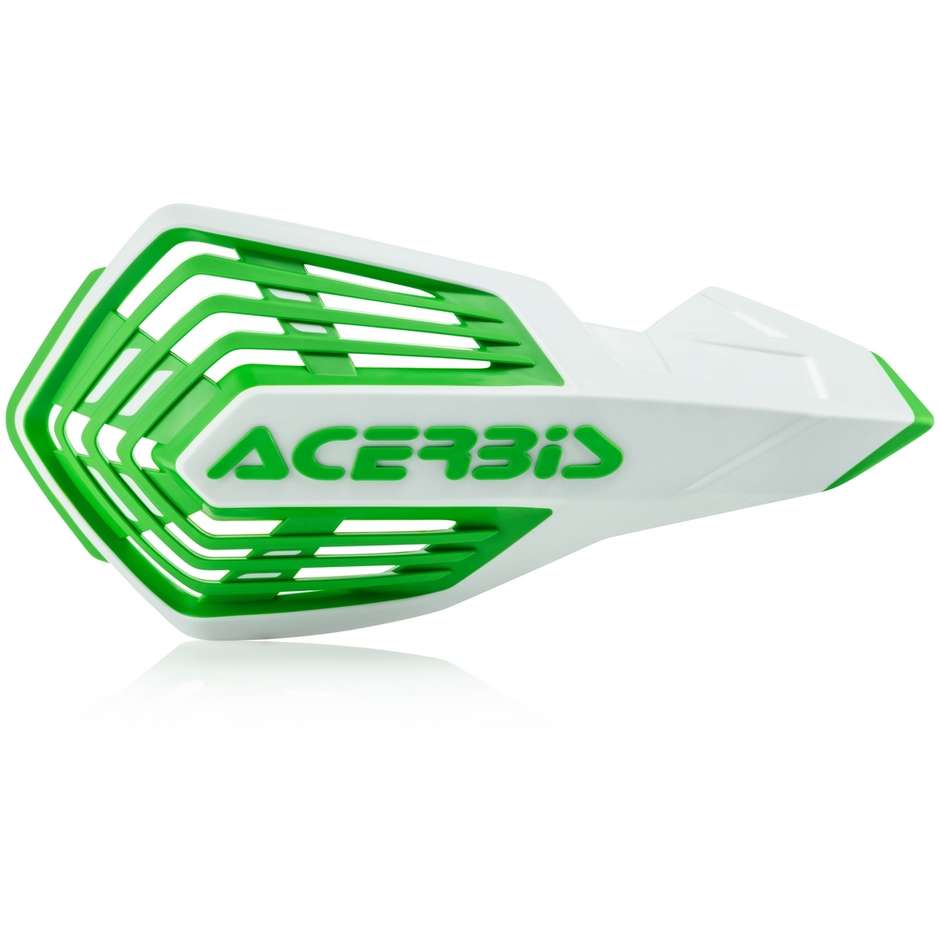 Open Handguards With Acerbis X-FUTURE White Green Bracelet