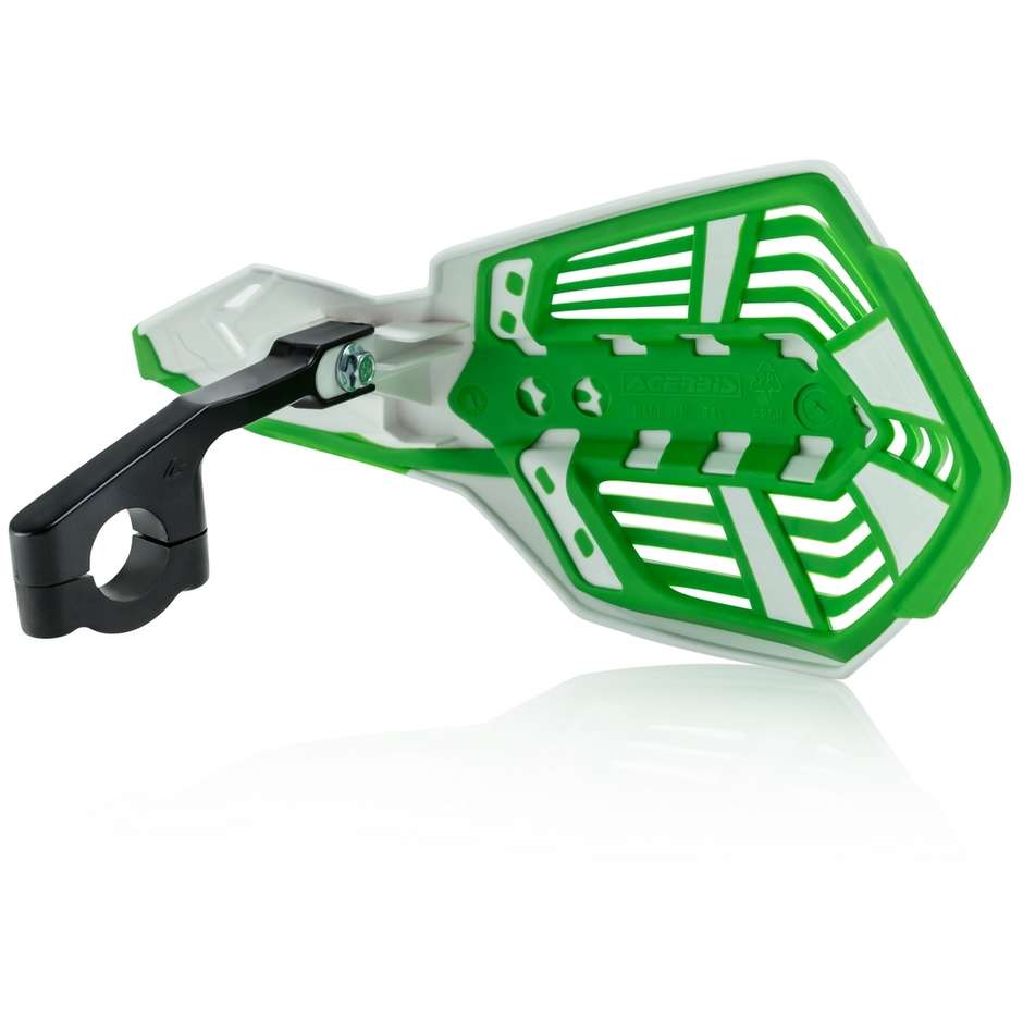 Open Handguards With Acerbis X-FUTURE White Green Bracelet