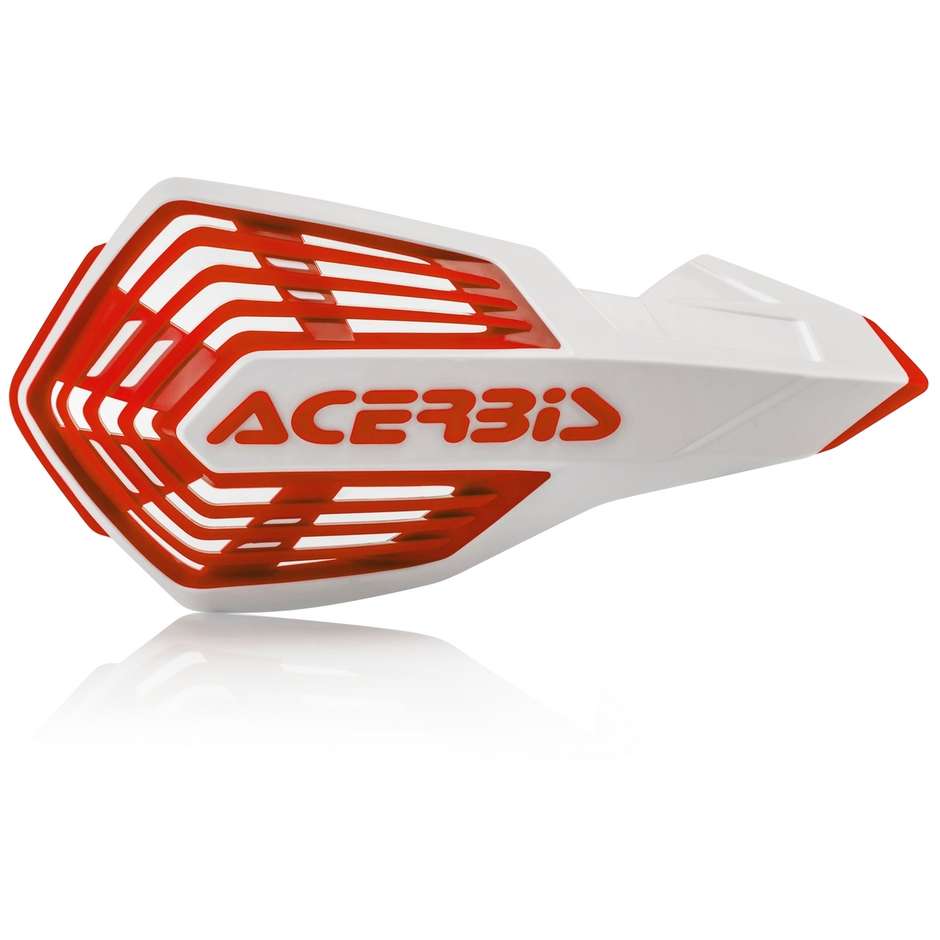 Open Handguards With Acerbis X-FUTURE White Red Bracelet