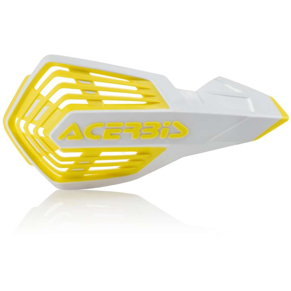 Open Handguards With Acerbis X-FUTURE White Yellow Bracelet
