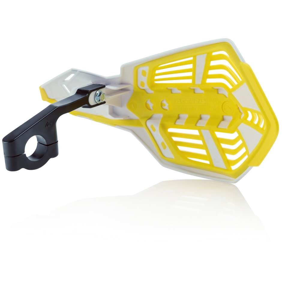 Open Handguards With Acerbis X-FUTURE White Yellow Bracelet