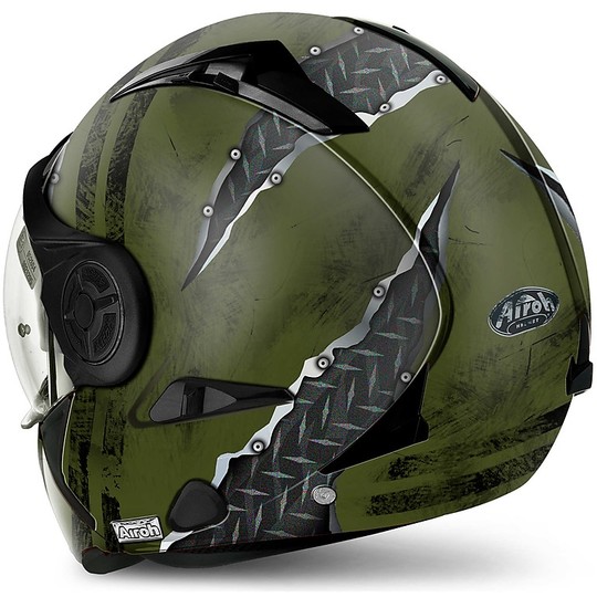 Open helmet helmet Airoh J106 Crude Green Opaco