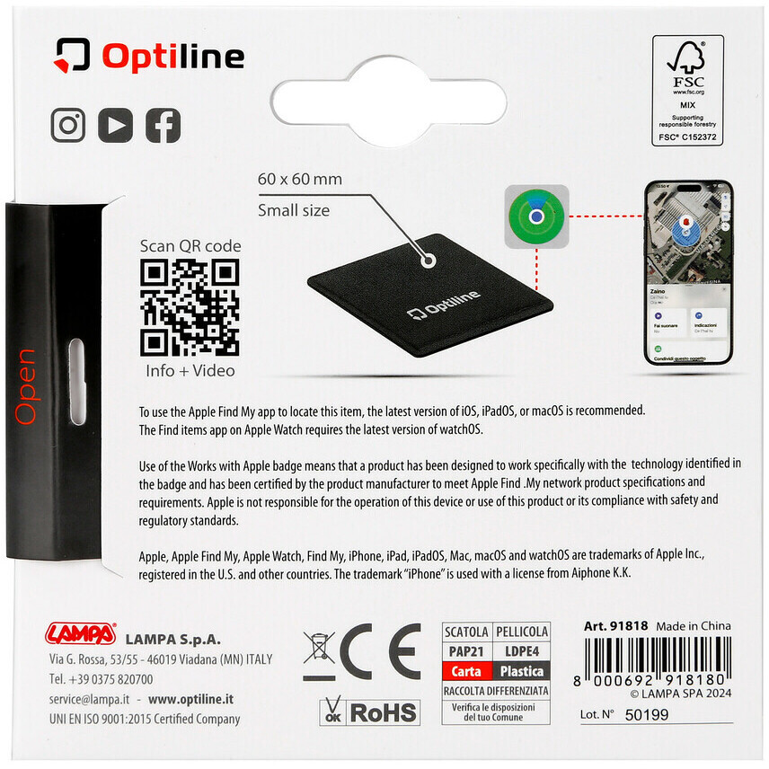 OPTI TRACKER COMPACT Ultra-Thin Adhesive Tracker