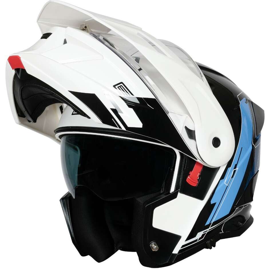 ORIGINE ADVENTURE CYBORG Modular Motorcycle Helmet, Red, White, Black