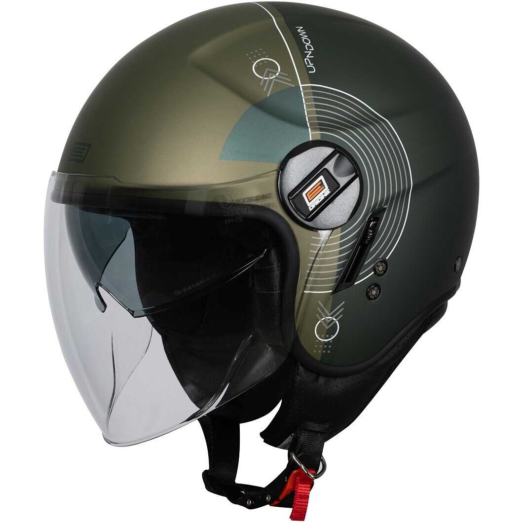 ORIGINE ALPHA UPNDOWN Jet Motorcycle Helmet Matt Green 22.06 For