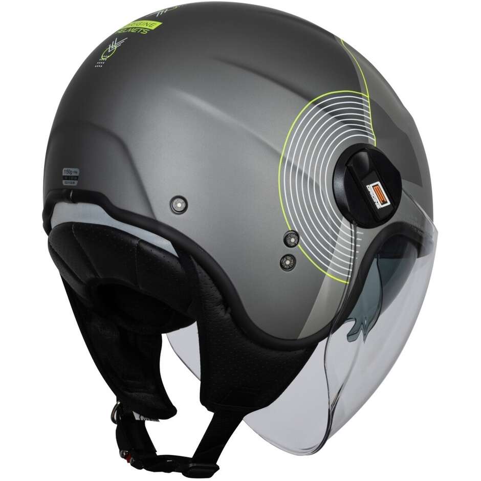 ORIGINE ALPHA UPNDOWN Jet Motorcycle Helmet Matt Grey 22.06