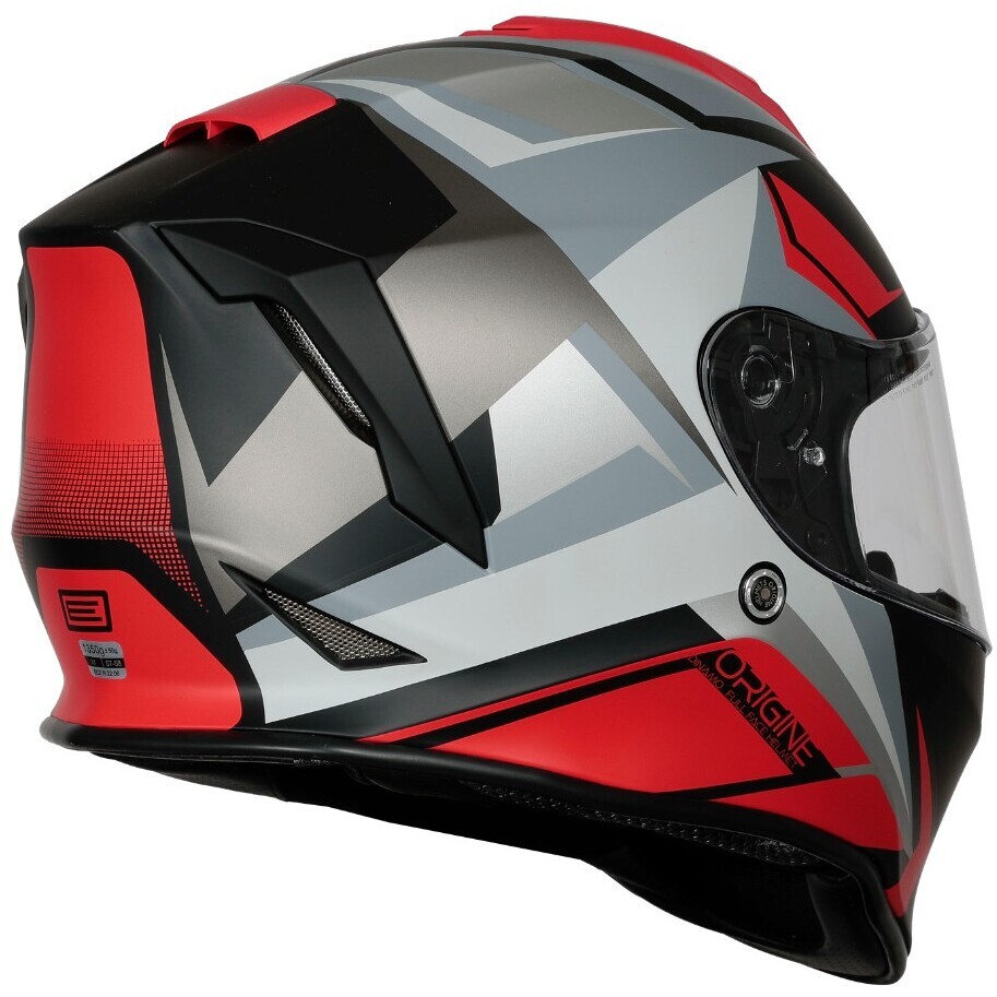 Origine DINAMO FASTER Full Face Motorcycle Helmet Red Black