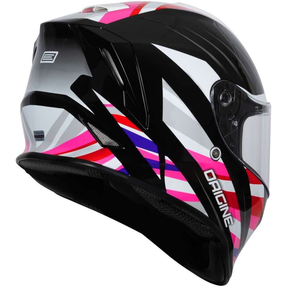 ORIGINE DINAMO FOOLISH Integralhelm Motorradhelm Pink Glanz Schwarz 22.06