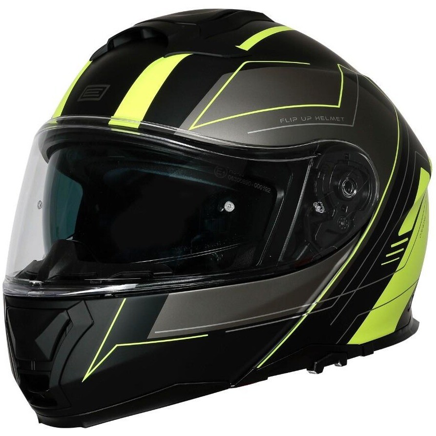 Origine LOGIC HOLD Modular-Motorradhelm, Fluoreszierendes Gelb, Schwarz