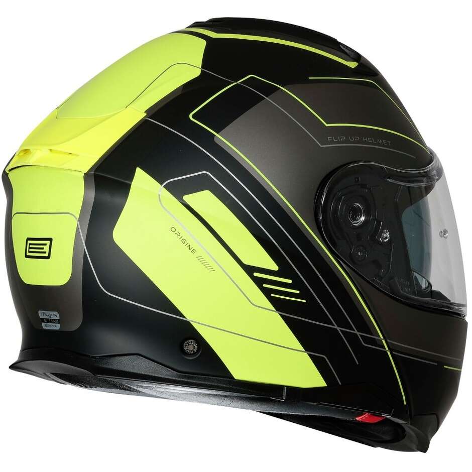 Origine LOGIC HOLD Modular-Motorradhelm, Fluoreszierendes Gelb, Schwarz