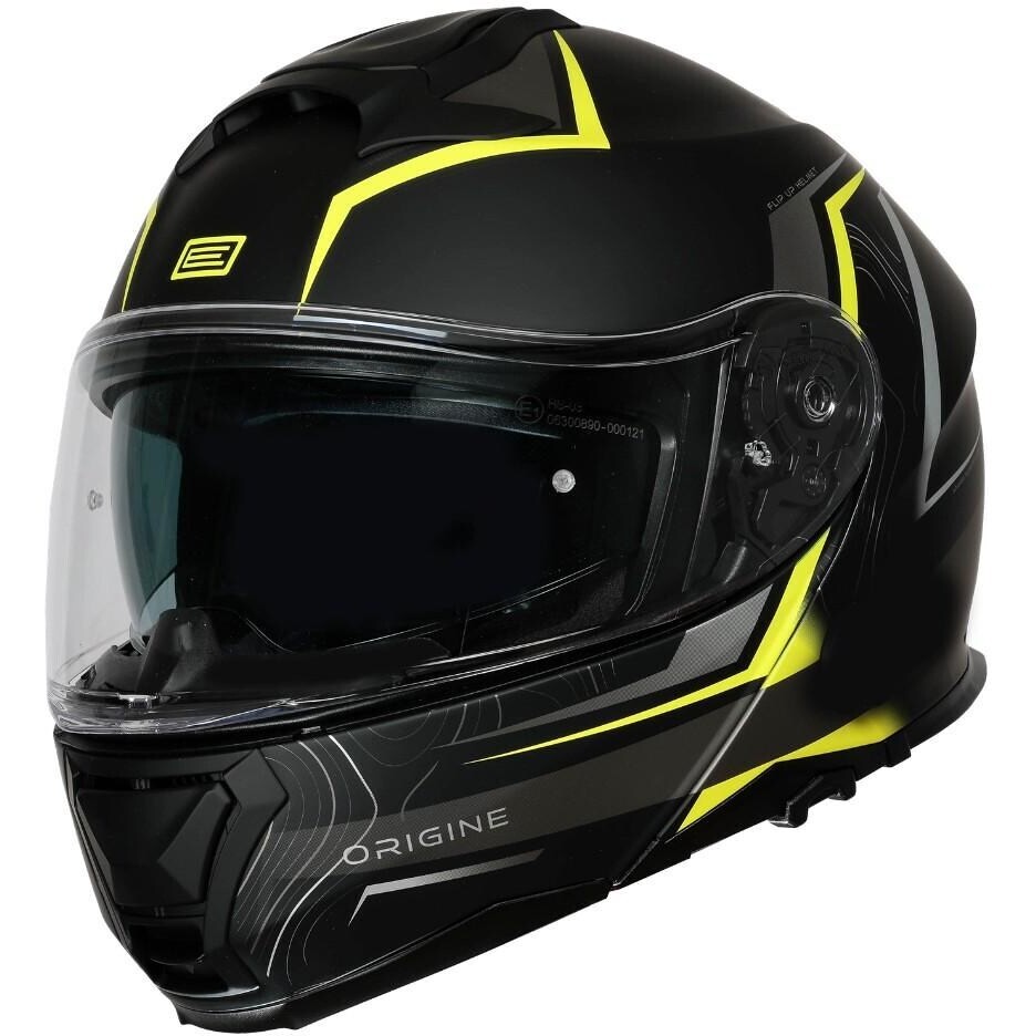 Origine LOGIC PATH Modular Motorcycle Helmet Matt Black Fluorescent Yellow