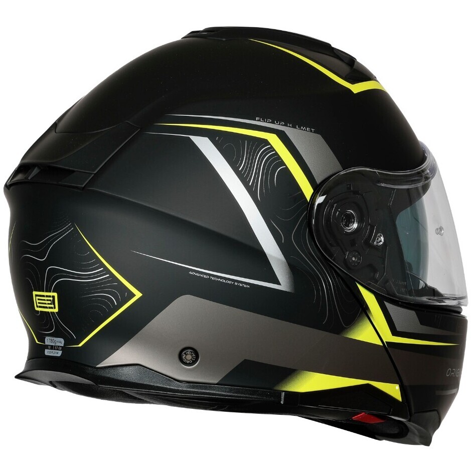 Origine LOGIC PATH Modular Motorcycle Helmet Matt Black Fluorescent Yellow