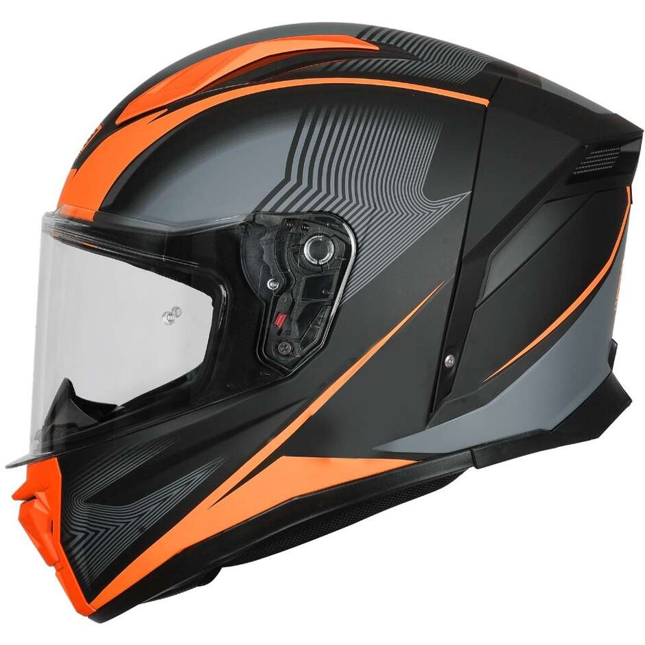 ORIGINE PISTA ELEMENTARY Integralhelm für Motorräder, Orange/Schwarz