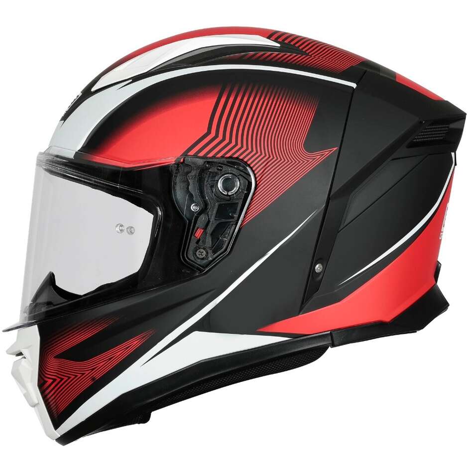 ORIGINE PISTA ELEMENTARY Integralhelm für Motorräder, Rot/Mattschwarz