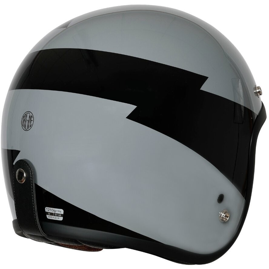 Origine PRIMO FLASH Custom Jet Motorcycle Helmet Grey