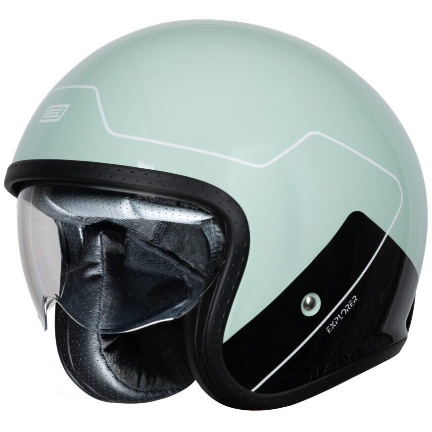 ORIGINE SPIRIT EXPLORER Jet Motorcycle Helmet Glossy Green 22.06