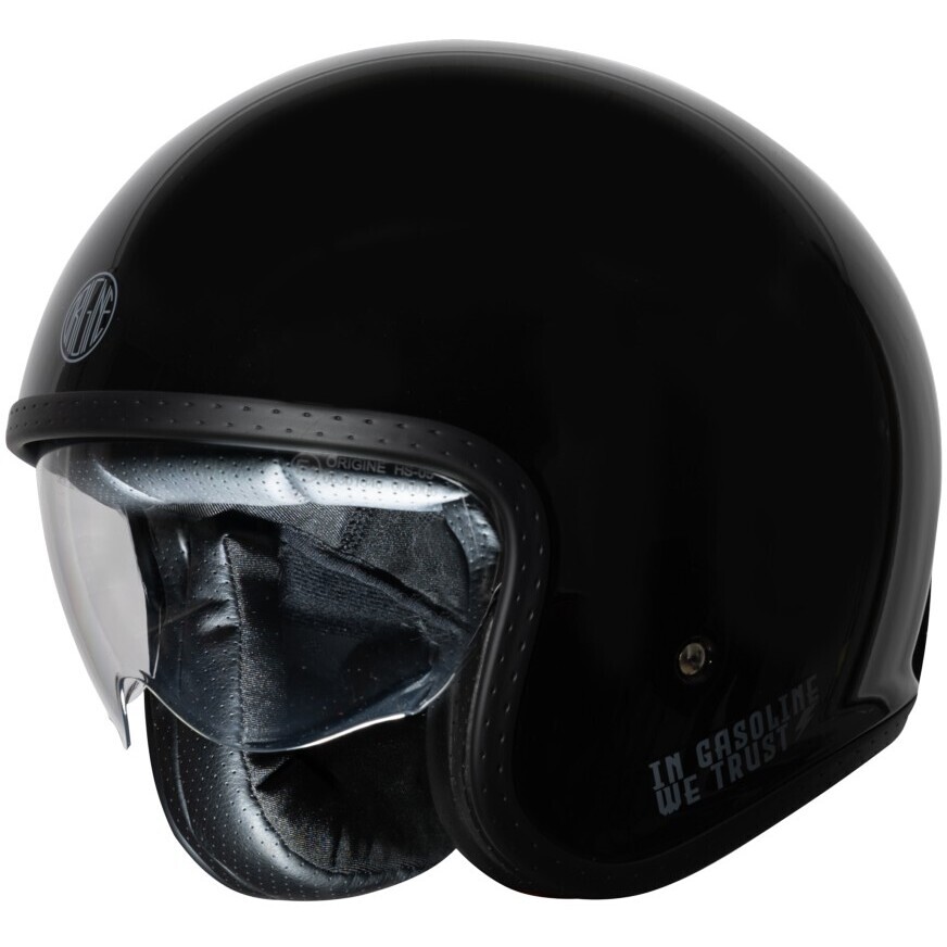 ORIGINE SPIRIT STICKY Jet Motorcycle Helmet Gloss Black 22.06
