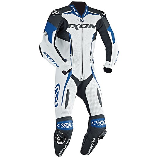 Overalls Moto Leather Ixon Professional Full 2017 VORTEX Blue White