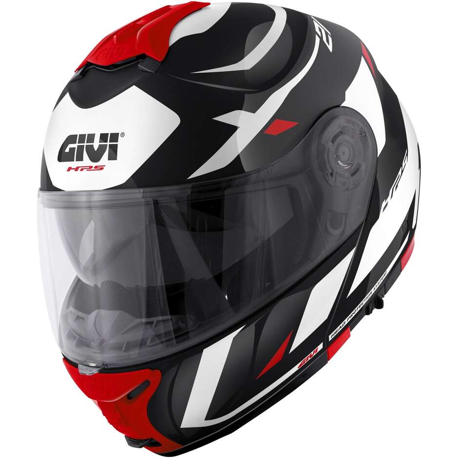 P/J Givi X.21 EVO NUMBER Modular Motorcycle Helmet Black White Red