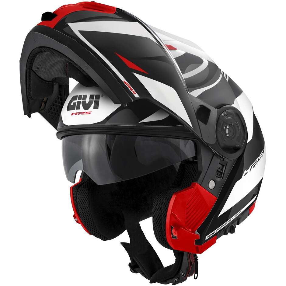 P/J Givi X.21 EVO NUMBER Modular Motorcycle Helmet Black White Red