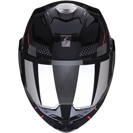 P / J Homologated Modular Helmet Scorpion Moto EXO-TECH PULSE Black Red
