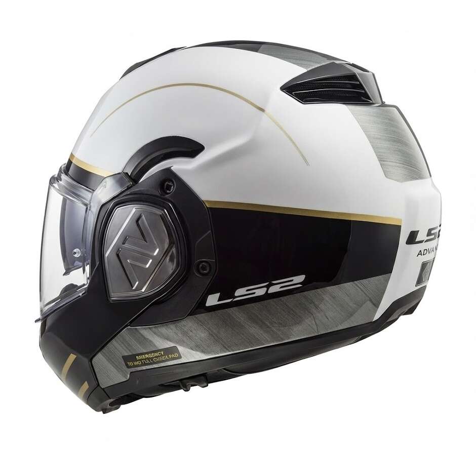 P/J Ls2 FF906 ADVANT Iron Approved Modular Helmet Matt White Black