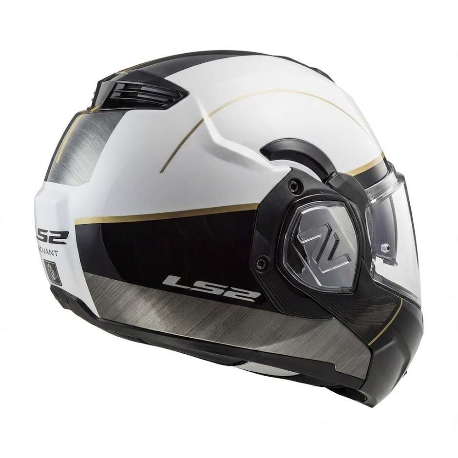 P/J Ls2 FF906 ADVANT Iron Approved Modular Helmet Matt White Black