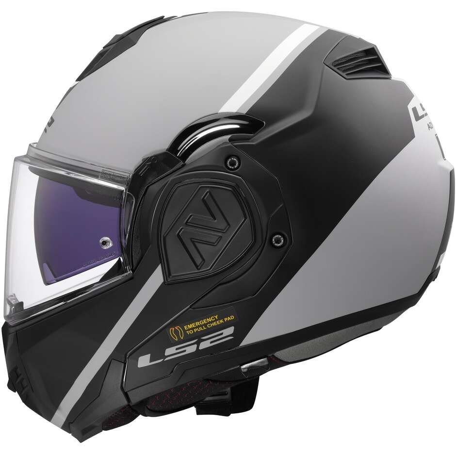 P/J LS2 FF906 ADVANT SWIPE Modularer Helm Grau Schwarz
