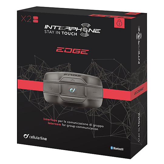 Paar Bluetooth Motorrad Gegensprechanlage Cellular Line EDGE Kit Pair