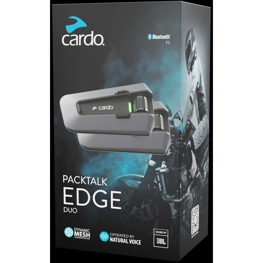 Paar Cardo Mesh Motorrad-Gegensprechanlagen PACKTALK EDGE JBL DUO – Doppelt