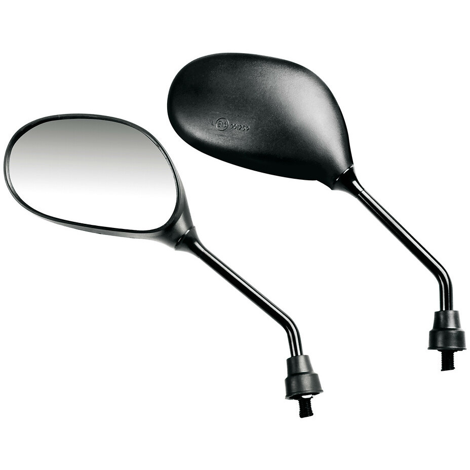 Paar Motorrad Lampa Spiegel Modell Kiro 10mm Schwarz