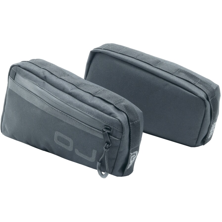 Paar schwarze Motorrad-Seitentaschen von OJ DUAL BAGS