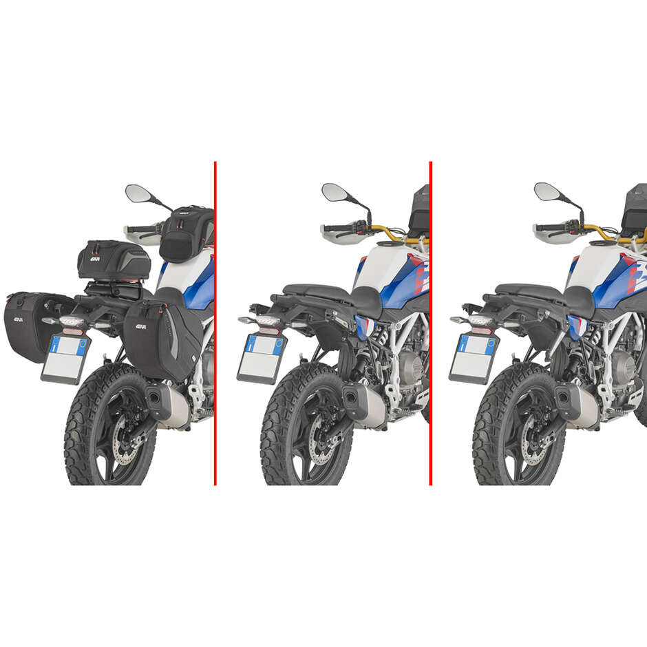 Paar Stealth-Seitenhalterungen mit einziehbarem Verdeck für EASY12R und EASY12L Givi STL5155 Taschen für BMW F 450 GS (26)