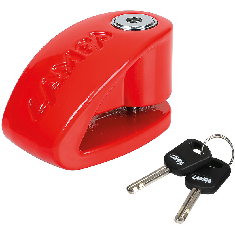 Padlock Disc Lampa STONE 90589 With Pin Ø 5.5 mm Red