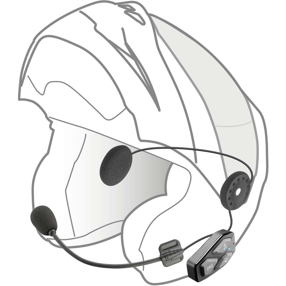 Pair Kit of Cellular Line U-COM 3 Motorcycle Intercoms - (x 2 Helmets)
