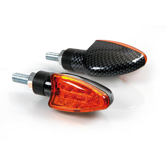 Pair of 12v Led Motorcycle Arrows Lampa 90124 ARROW Carbon