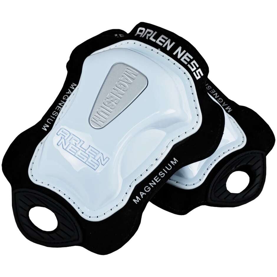Pair of Arlen Ness Pista Magnesium Gp White Slider Sliders