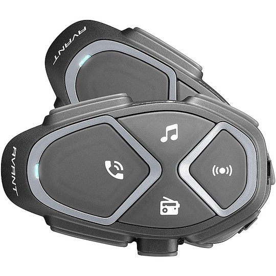 Pair of Bluetooth Cellular Line AVANT Motorcycle Interphones Kit