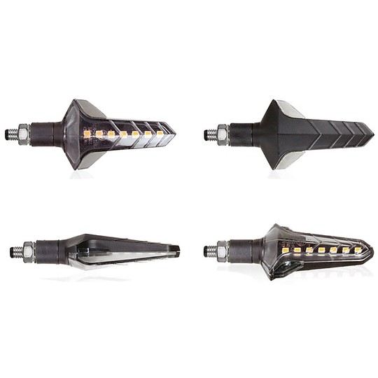 Pair Of Chassis Arrows WAPON Led Sequential Black Smoke