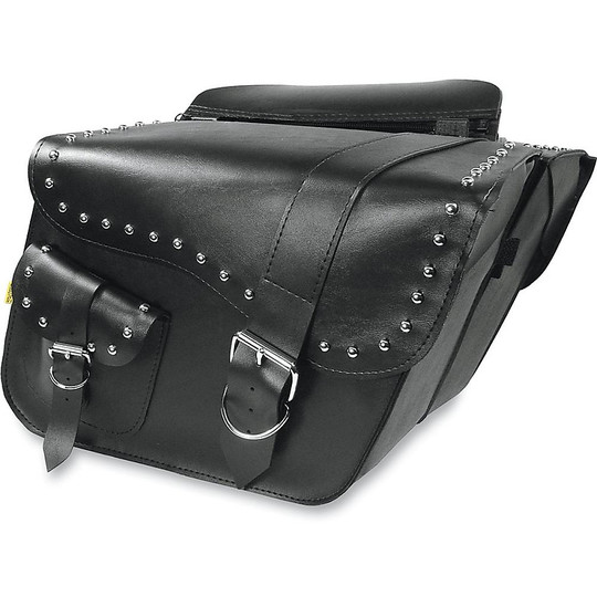 Pair of Inclined Willie & Max Ranger Super Side Motorcycle Bags With Studs