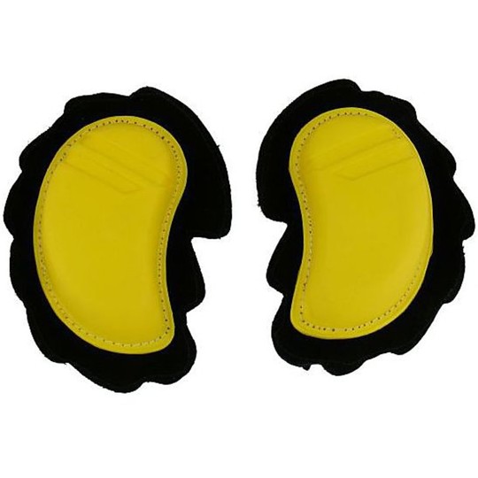 Pair of Knee Sliders Universal Crescent Yellow In Material Thermoplastic