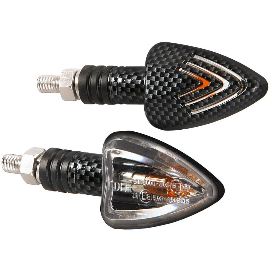 Pair of Lampa Focal 21W Carbon Motorcycle Arrows